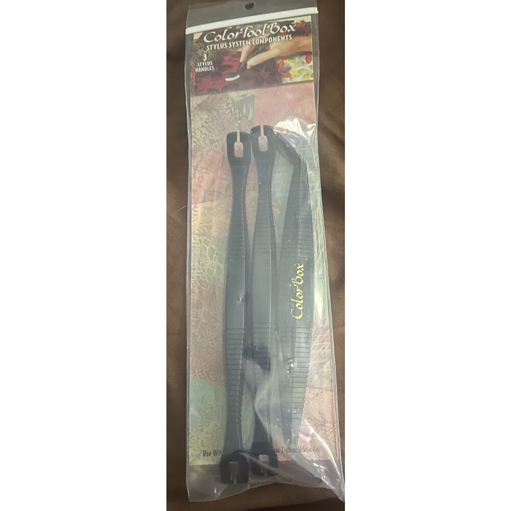 NIP Color Tool Box Stylus System Components 3 Stylus Handles (Black)